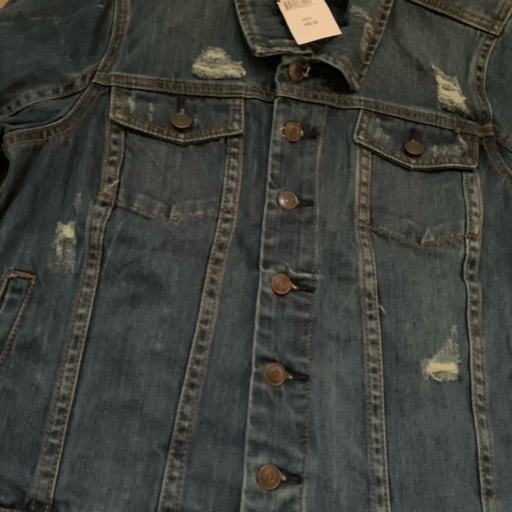 Stone Washed Blue Jean Jacket - Picture 2 of 3